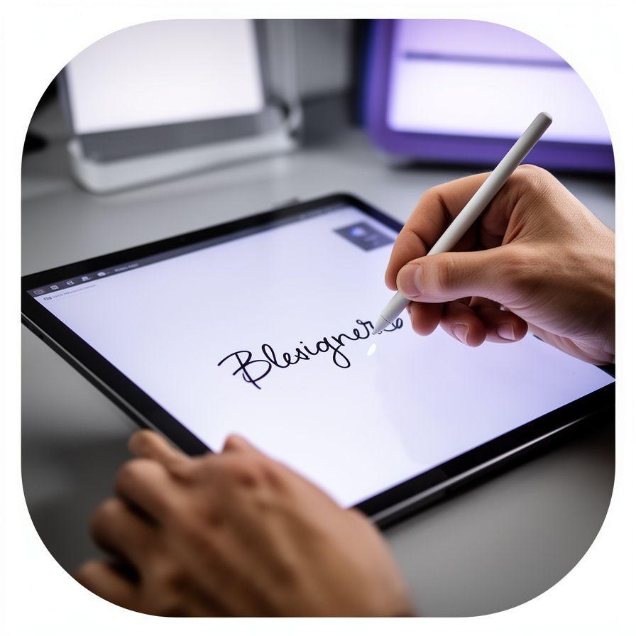 Close-up of a designer matching handwritten letterforms to a digital composition on a large desk